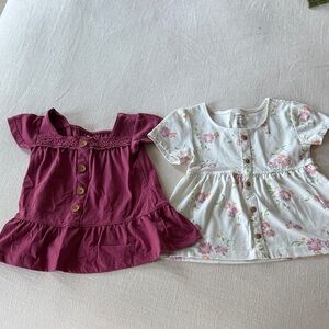 Set of Two OshKosh Shirts - Purple and Floral